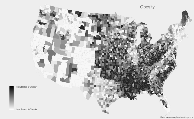 choropleth obesity map