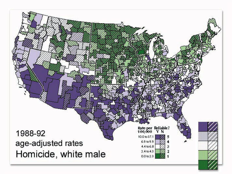 choropleth map homocide rates