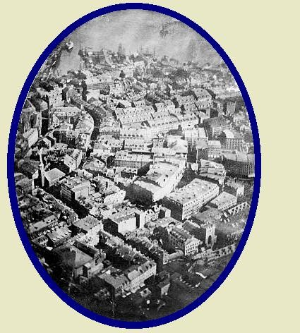 Aerial image of Boston 1860
